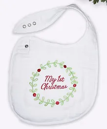 Masilo Festive Bib My 1st Christmas - White