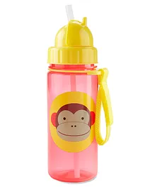 Skip Hop Zoo Straw Bottle Pp Monkey Red - 384 ml