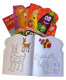 Sterling Copy Colouring Book Assorted Set of 4 - English