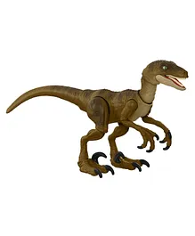 Jurassic World Hammond Collection Velociraptor Dinosaur Action Figure Toy Brown - Length 4.57 cm