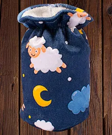 Mittenbooty Baby Bottle Cover Small Sheep Print - Navy
