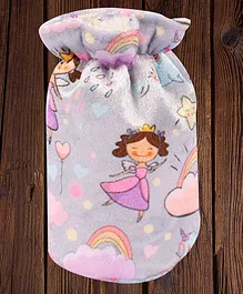 Mittenbooty Baby Bottle Cover Small Unicorn Print - Grey