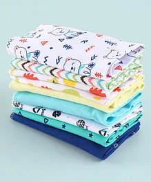 Babyhug 100% Cotton Premium Wash Cloth Pack of 8 - Multicolor