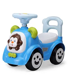 LuvLap Sunny Manual Push Ride On Car with Steering Music & Horn - Blue