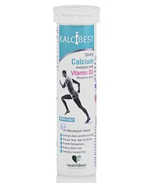 HealthBest KalciBest Calcium with Vitamin D3 Effervescent Tablets 400 IU - 20 Tablets
