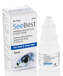 HealthBest Seebest Eye Drops Tired & Itchy Eyes Maintain Healthy Eyes and Good Vision Enhances Eyesight Pack of 2- 20 ml