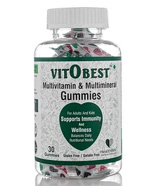 HealthBest VitObest Multivitamin & Multimineral Gummies Mix-Fruit Flavor - 30 Gummies