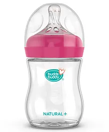 Buddsbuddy BPA Free Natural Baby Feeding Bottle Pink - 125 ml