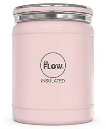 Dr Flow Hot & Cold Vacuum  Insulated Stainless Steel Food Jar Pink - 400 ml
