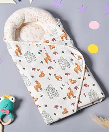Lil Pinwheel Baby Wrap Dear Print - Multicolour