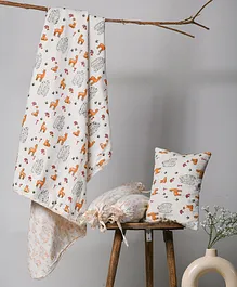 Lil Pinwheel Mini Cot Set (Blanket) Dear Deer - Multicolour