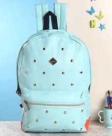 HOOM Printed School Back Pack Sky Blue - Height 16 Inches
