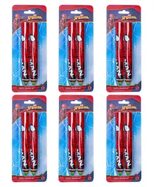 Marvel Genuine Licensed Spiderman Pencil Shaped Non-Toxic Erasers Pack of 12 (Colour May Vary)