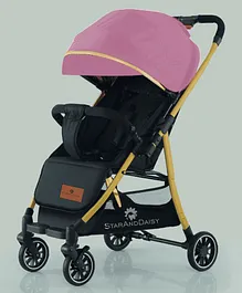 StarAndDaisy  Stroller Lightweight with Storage Basket - Pink & Gold