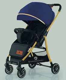 StarAndDaisy  Stroller Lightweight with Storage Basket - Blue & Gold