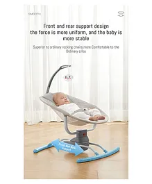 StarAndDaisy Remote Control Baby Swings with 3 Swing Speeds Inbuilt Music Mosquito Net and Rocker - Blue