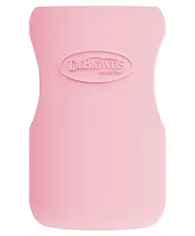 Dr. Browns Wide Neck Glass Feeding  Bottle Sleeve Light Pink - 270 ml