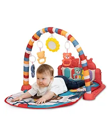 Baybee Piano Activity Play Gym for Babies with Piano Projector & 5 Hanging Baby Rattle Toys (Print & Design May Vary)