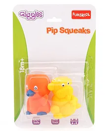 Giggles Pip Squeaks Bath Toys Pack Of 2 - Orange and Yellow
