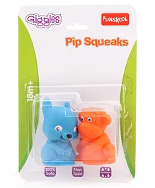 Giggles Pip Squeaks Bath Toys 2 Pieces - Orange and Blue