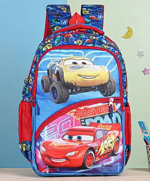 Disney Pixar Cars Theme School Backpack Blue - Height 18 Inch