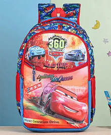 Disney Pixar Cars Road Trip Lightning Mc Queen Theme School Backpack Height 18 Inch (Colour & Print May Vary)