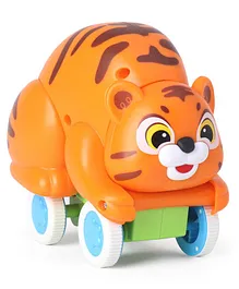 Shooting Star Rolling Pull Along Tiger Toy- Orange