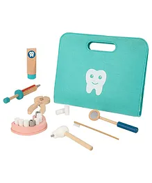 Playbox Wooden Tiny Teeth  Doctor Kit Dentist Toys Multicolor- 17 Pieces