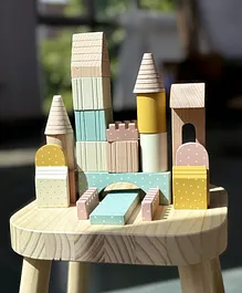 Playbox The Builder Wooden Toy Imagination and Creativity Large - 24 Pieces