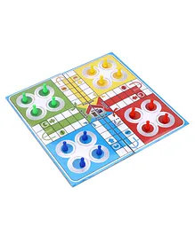 Annie 2 in 1 Ludo Snakes and Ladder Small Board Game - Blue Red Yellow Green