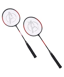 Starter Iron Man Badminton Racket Set  - Red & Black
