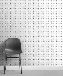 The Wall Chronicles  Dots & Dashes Wallpaper -  Black & White