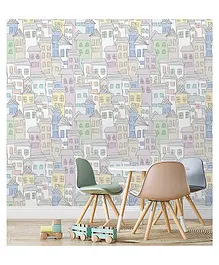 The Wall Chronicles Igloos Wallpaper- Multicolour