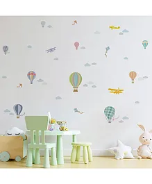The Wall Chronicles Hot Air Balloon Wall Stickers- Multicolor