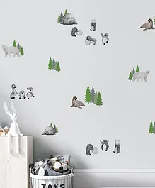 The Wall Chronicles Penguins Wall Stickers  - Black & White