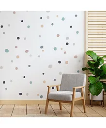 The Wall Chronicles  Polka Dots Wall Stickers  Pastels - Multicolour