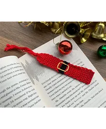 This And That By Vedika Handcrochet Christmas Themed Bookmark - Red