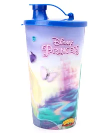 Disney Princess 3D Print Sipper Cup With Lid Blue - 700 ml
