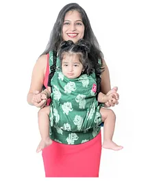 Anmol Baby 100% Handwoven Cotton Ergonomic Adjustable Baby Carrier Flexy - Green