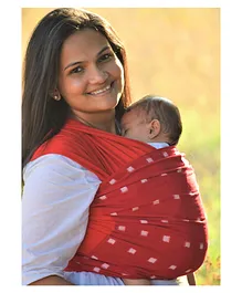 Anmol Baby Hands Free Carrier with Ergonomic M Position - Red