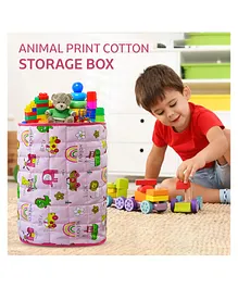 AHC Animal Print Kids Multi-Purpose Toys Storage Bag - Pink