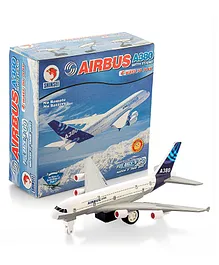 Shinsei Pull Back Air India A380 Plane with Stand (Color & Print May Vary)
