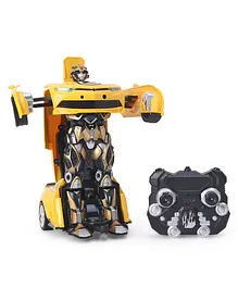 TurboS Remote Control Changing Robot Car T671- Yellow
