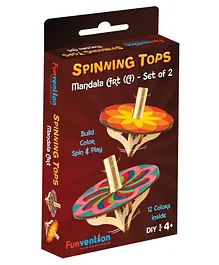 Funvention DIY Spinning Tops Mandala Art A Set of 2 - Multicolour