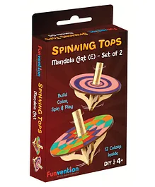 Funvention DIY Spinning Tops Mandala Art E Set of 2 - Multicolour
