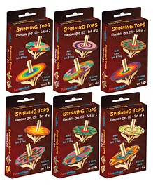 Funvention DIY Spinning Tops Mandala Art Pack of 6 - Multicolour