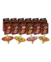 Funvention DIY Spinning Tops Mandala Art Pack of 12 - Multicolour