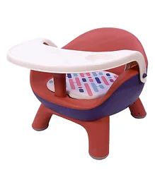 Toyshine Baby Seat Booster Chair Space Saver High Chair Toddler Booster Seat Portable Feeding Chair With Food Tray - Red