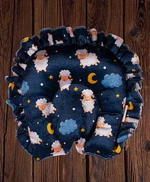 Mittenbooty U Shaped Rai Pillow Velvet Sheep - Blue