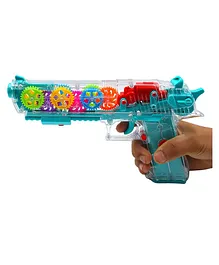 Enorme Colorful Musical Transparent Toy Gun with Flashing 3D Lights (Color May Vary)
